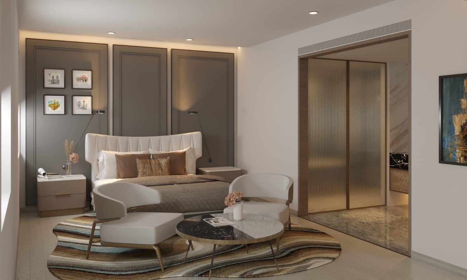 Contemporary Hotel Room Design by Wedecor Interiors